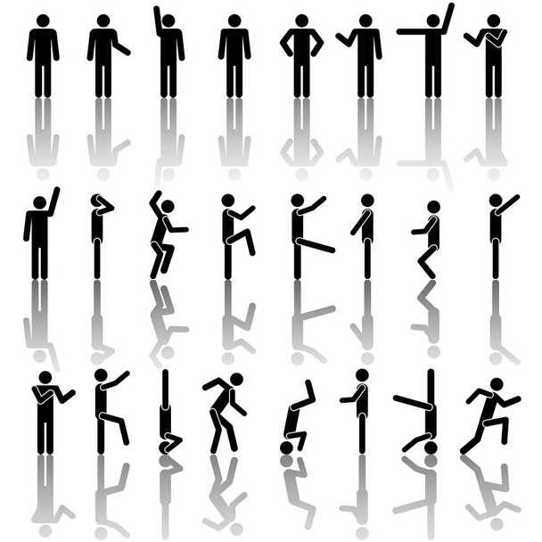 People in different poses vector Icon - Vector, Image