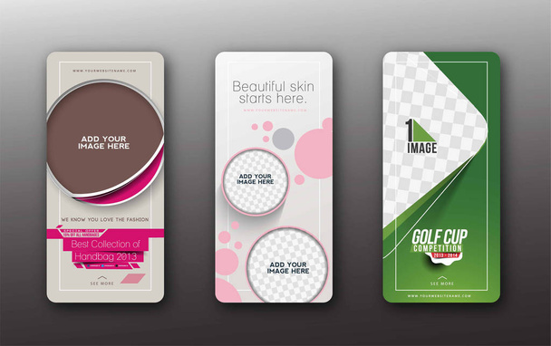 Golf Cup - beauty salon & fashion Header & Banner Vector Design. - Vetor, Imagem