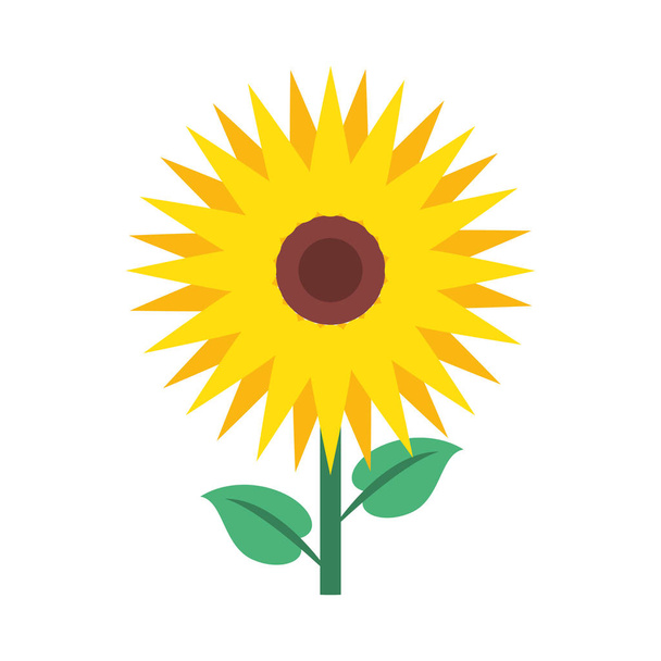 krásná slunečnice zahrada izolované ikony - Vektor, obrázek