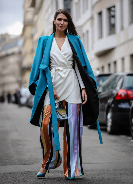 Paris Moda Haftası Sokak Stili 2 Marzo 2019 - Fotoğraf, Görsel