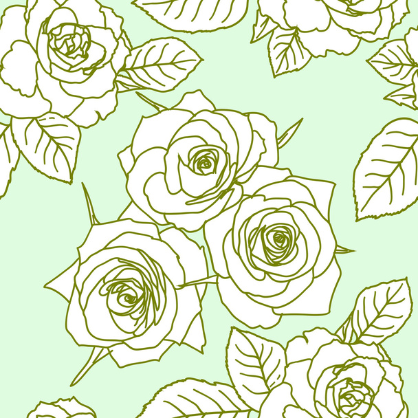 Безшовні шпалери з трояндовими квітами
 - Вектор, зображення