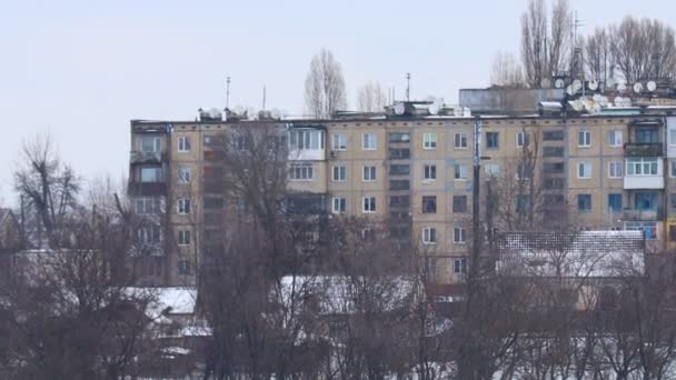 old high-rise buildings. Soviet architecture - Felvétel, videó
