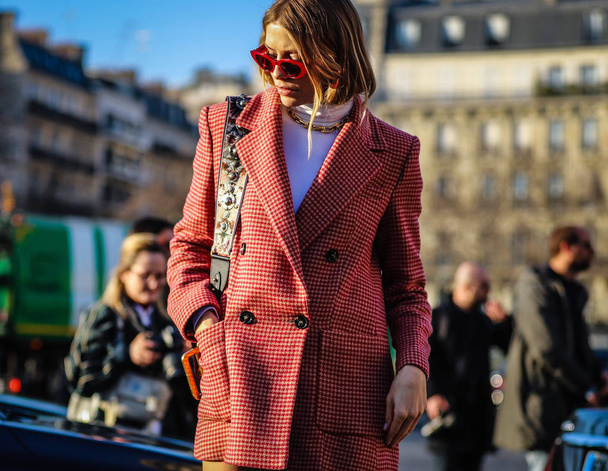 Sokak Tarzı, Sonbahar Kış 2019, Paris Moda Haftası, Fransa - 27  - Fotoğraf, Görsel