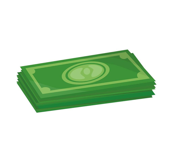 Icono de dinero sobre fondo blanco - Vector, imagen