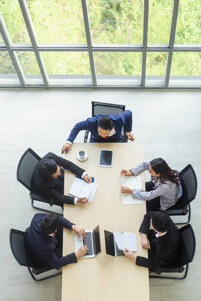 businesspeople in conference room at office, Top view. - Photo, Image