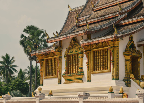 Ancient Buddhist pagoda in Vientiane, Laos. Lao Buddhism is a unique version of Theravada Buddhism and is at the basis of ethnic Lao culture. - Photo, Image