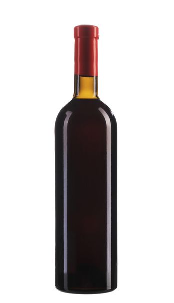 Full red wine bottle. - Foto, imagen