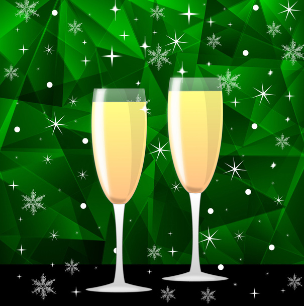 two glasses with champagne - Photo, Image