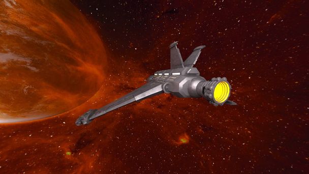 3D CG візуалізація космічного корабля. Елементи цього зображення обставлені НАСА
. - Фото, зображення