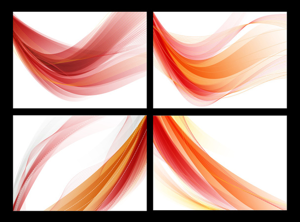 明るい赤ベクトルの抽象的な滑らかな背景を設定 - ベクター画像