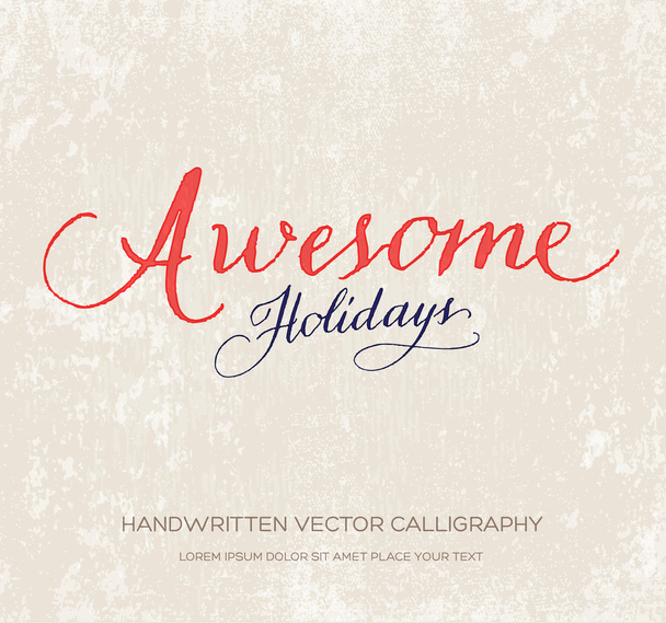 Awesome holidays vector card, poster. - Vettoriali, immagini