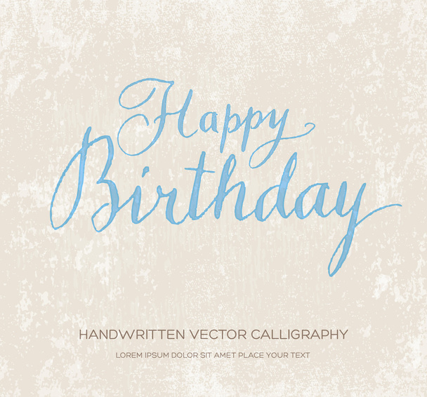 Happy birthday vector greeting card, poster. - Vektor, kép