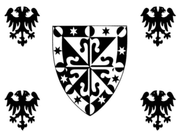 ilustración vectorial en blanco y negro de un escudo - Foto, Imagen