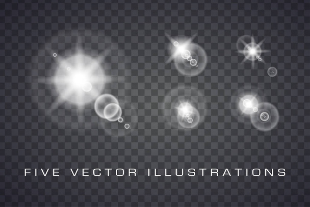 Sunlight special lens flare light effect. Illustration isolated on transparent background. Graphic concept for your design - Vektori, kuva