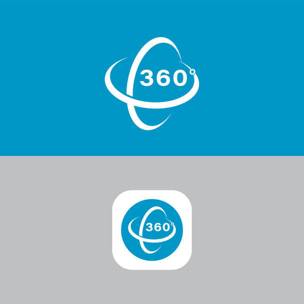 Logo moderne d'entreprise de 360 degrés, logo de technologie de 360 degrés
 - Vecteur, image