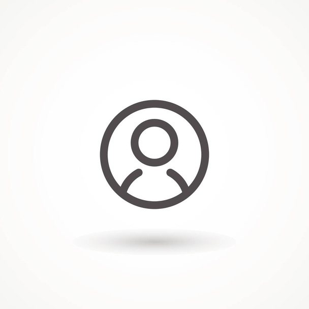 User icon, Editable strok. Avatar symbol, social, Person icon. People vector illustration User symbol isolated on white background logo - Vetor, Imagem