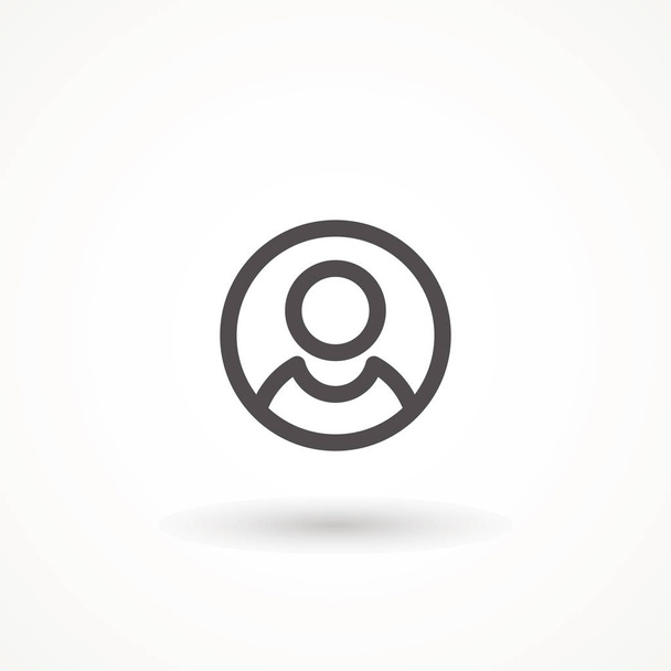 User icon, Editable strok. Avatar symbol, social, Person icon. People vector illustration User symbol isolated on white background logo - Vetor, Imagem