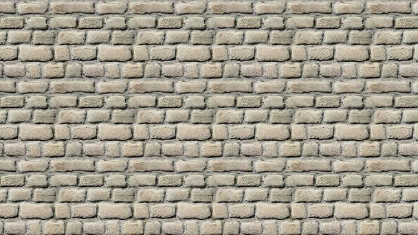 Stone brick wall pavement road surface texture as background image - Photo, Image