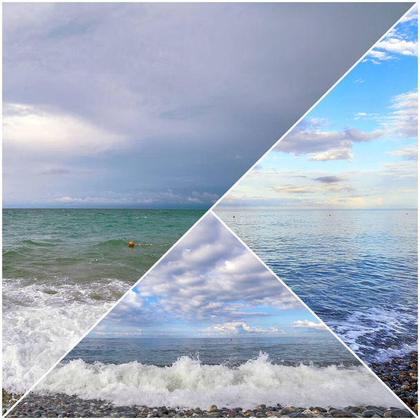 Collage de imágenes brillantes de Sochi y paisajes del Mar Negro en Rusia
 - Foto, Imagen