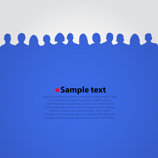 Vector background with people silhouette. - Vector, Image