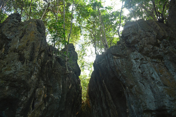 Calinawan cave rock formation tourist attraction in Tanay, Rizal, Philippines - Zdjęcie, obraz