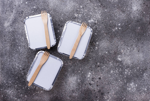 Food delivery concept. Lunch in container - Foto, afbeelding