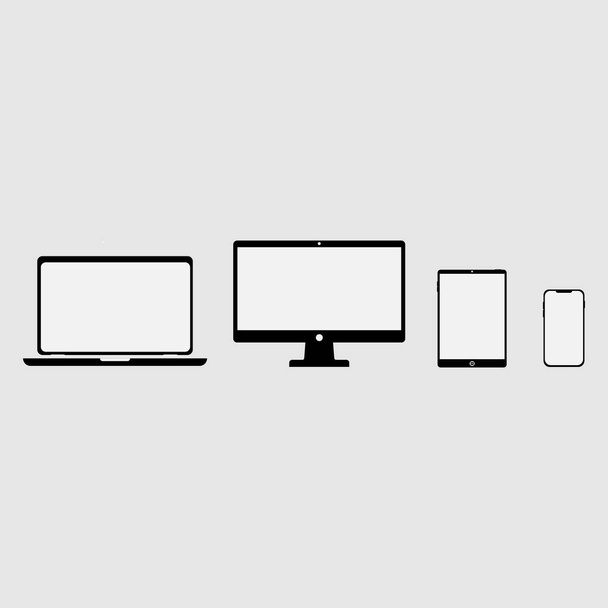 векторна іконка комп'ютера, ноутбука, планшета, смартфона
 - Вектор, зображення