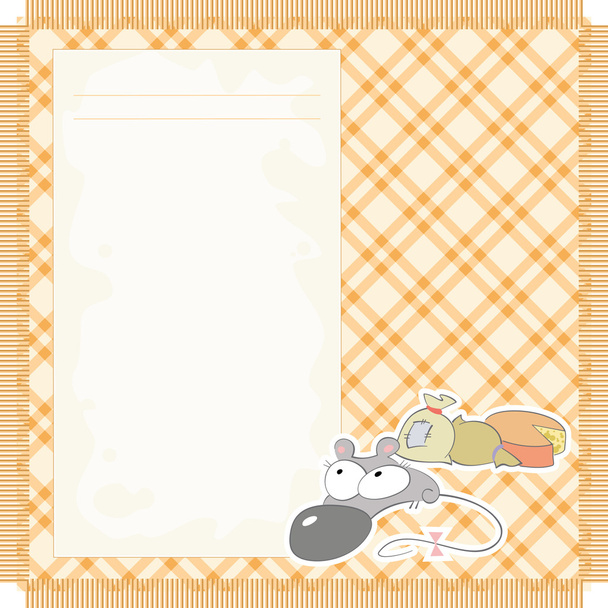 Cards with funny mice - Vector, imagen