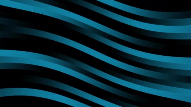 Glowing dark blue stripes wave lines abstract on black background.Line pattern wavy texture motion graphics animation. Seamless looping. Flat Modern Gradient Animation Colorful  Pink Stripes Rippling - Footage, Video