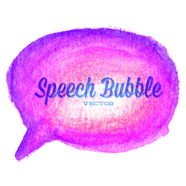 Vector watercolor drawn purple speech bubble - Vektor, obrázek