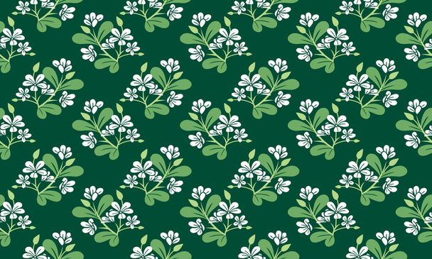 Antique spring floral pattern background, with leaf and floral design. Collection - ベクター画像