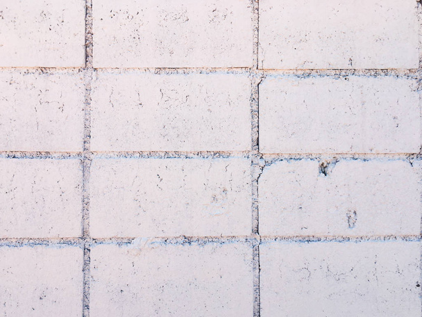 Vintage bianco mattone parete texture con sfondo crack per il design. Casa e ufficio design sfondo con spazio copia
. - Foto, immagini