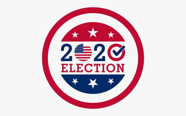 2020年アメリカ合衆国選挙の旗。選挙バナー愛国的な星と2020年に投票. - ベクター画像