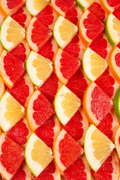 Pomelo and grapefruit juicy slices background.  - Photo, Image