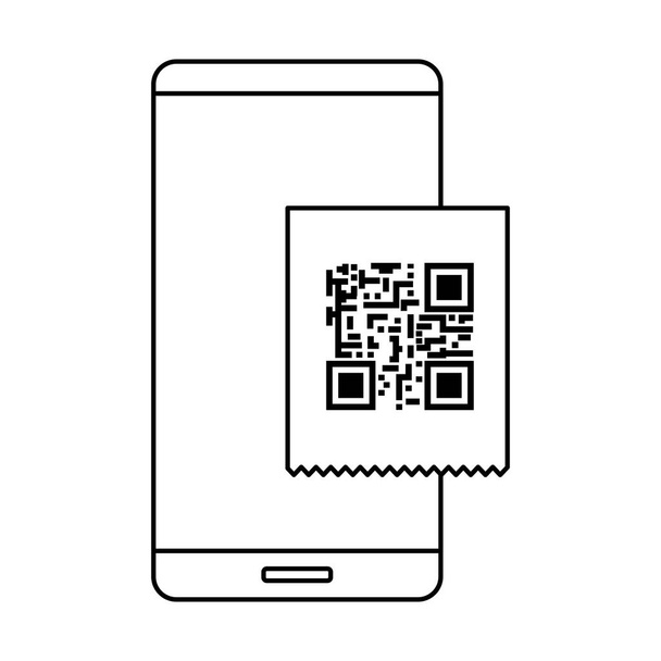 dispositivo smartphone con codice di scansione qr
 - Vettoriali, immagini