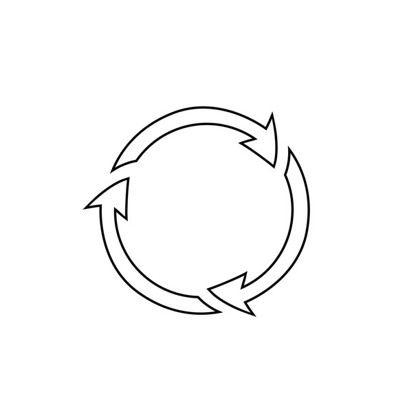 Forgóvonal ikon vektor. Forgó vagy újratöltő szimbólum ikonja lapos formában - Vektor, kép