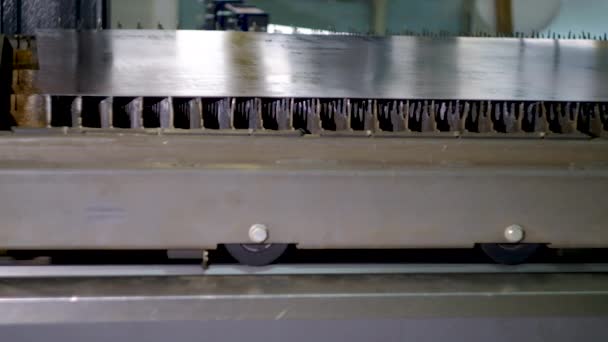 Vacuum suction cups immerse sheet of metal for laser cutting - Footage, Video