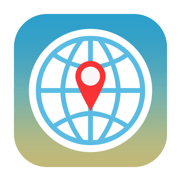 Globo y mapa pin icono
 - Foto, Imagen