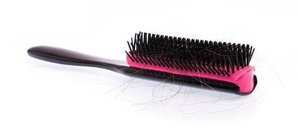 ροζ χτένα μαλλιών που απομονώνονται σε λευκό φόντο - Φωτογραφία, εικόνα