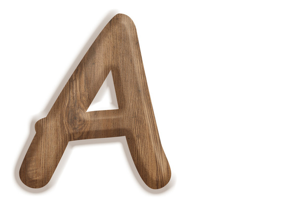 alfabet gemaakt van hout - Foto, afbeelding