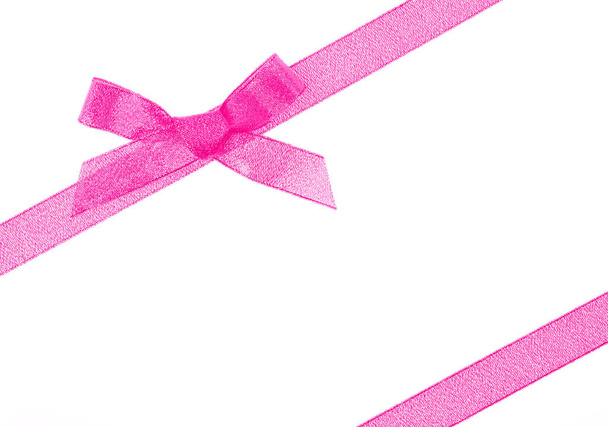 Pink Bow isolated on white background - Photo, Image