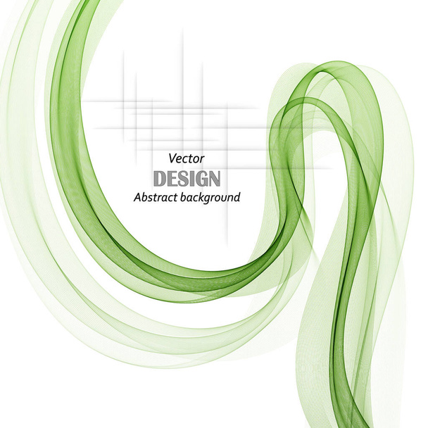 Green Smooth wave stream line abstract header layout. Vector illustration eps10 - Вектор,изображение