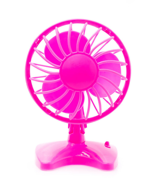 рожевий вентилятор ізольований на білому тлі
 - Фото, зображення