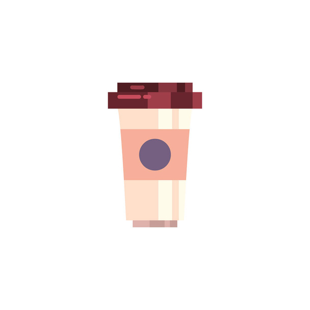 Isolated coffee mug fill style icon vector design - Vektor, Bild