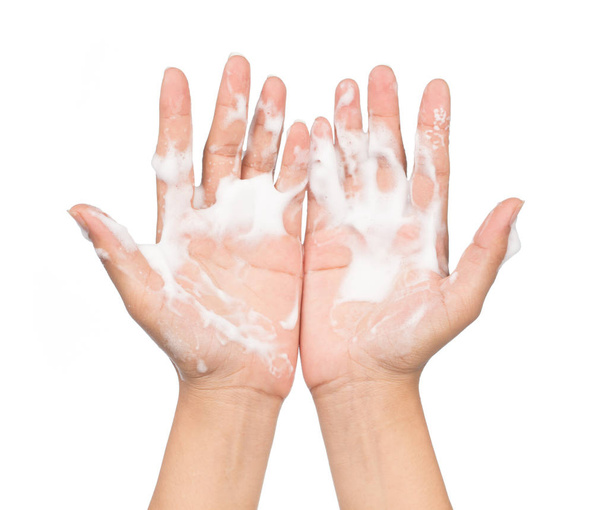 мытье рук, изолированные на белом фоне
 - Фото, изображение