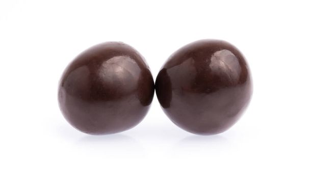 Bolas de chocolate isoladas em um fundo branco
 - Foto, Imagem