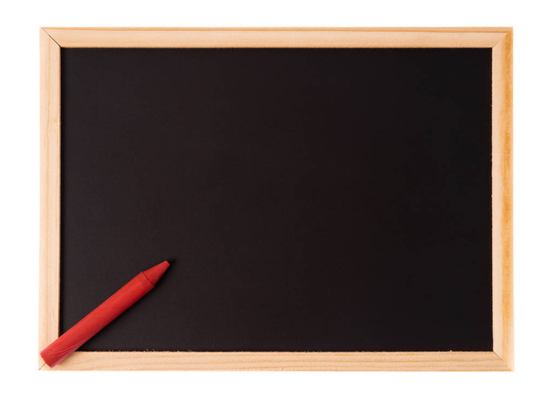Blank blackboard with chalk color isolated on white background - Photo, Image