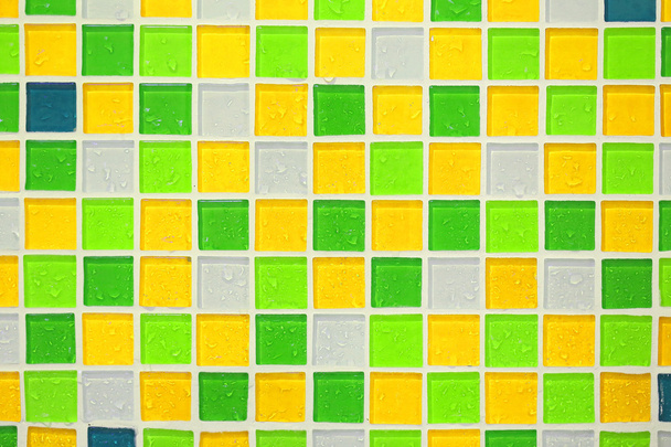 colourful ceramic tile wall in the bathroom - Photo, Image