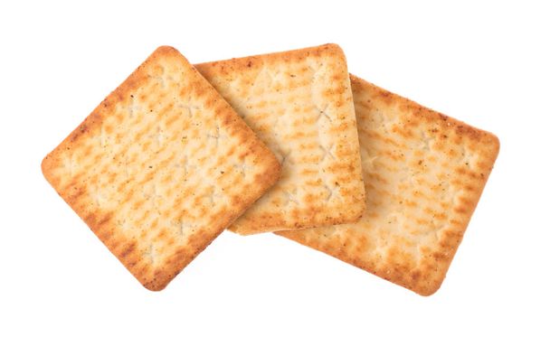 biscoitos salgados pão isolado em um fundo branco
 - Foto, Imagem