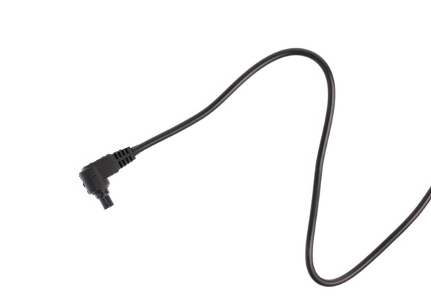 kabels voor connector hoofdtelefoons geïsoleerd op witte achtergrond - Foto, afbeelding